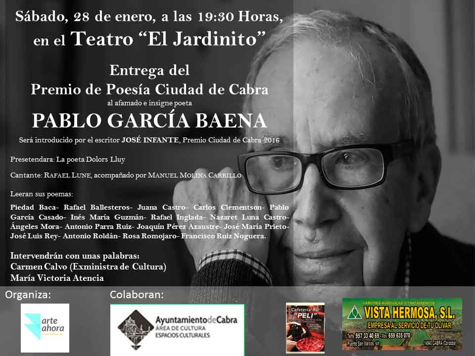 III encuentro Versos Solidarios y permio de poesia Ciudad de Cabra.